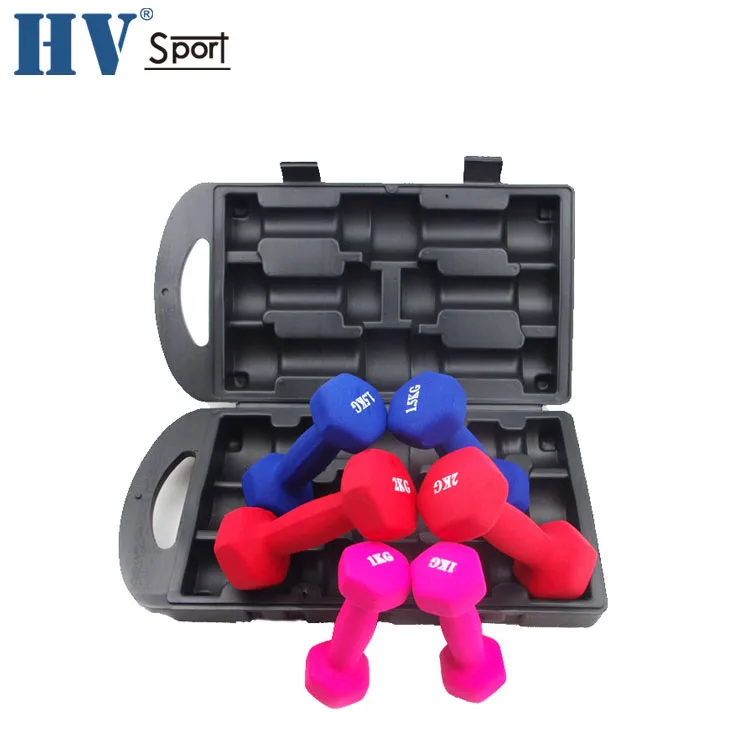 Красочный набор гантелей из неопрена 9