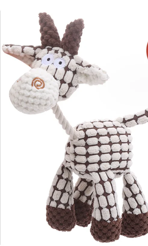Pet toy corn plush little donkey dog toy interactive sound grinding teeth cleaning
