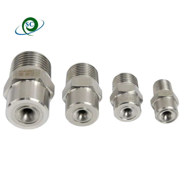 SS Brass one piece full cone wide angle spray nozzle for dust suppression