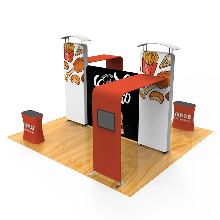 Reusable Exhibition/Trade Show/Event Booth Stand Tension Fabric Pop Up