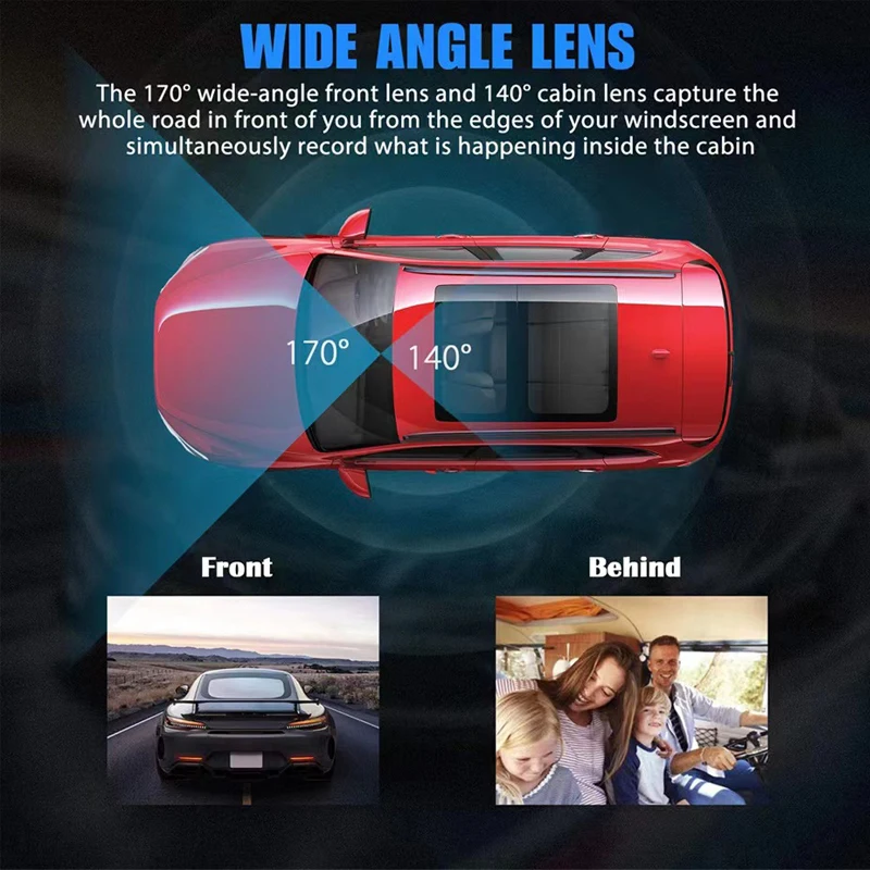 3 Ways Wifi Car Video Recorder Road Camera Dashcam For Vehicle