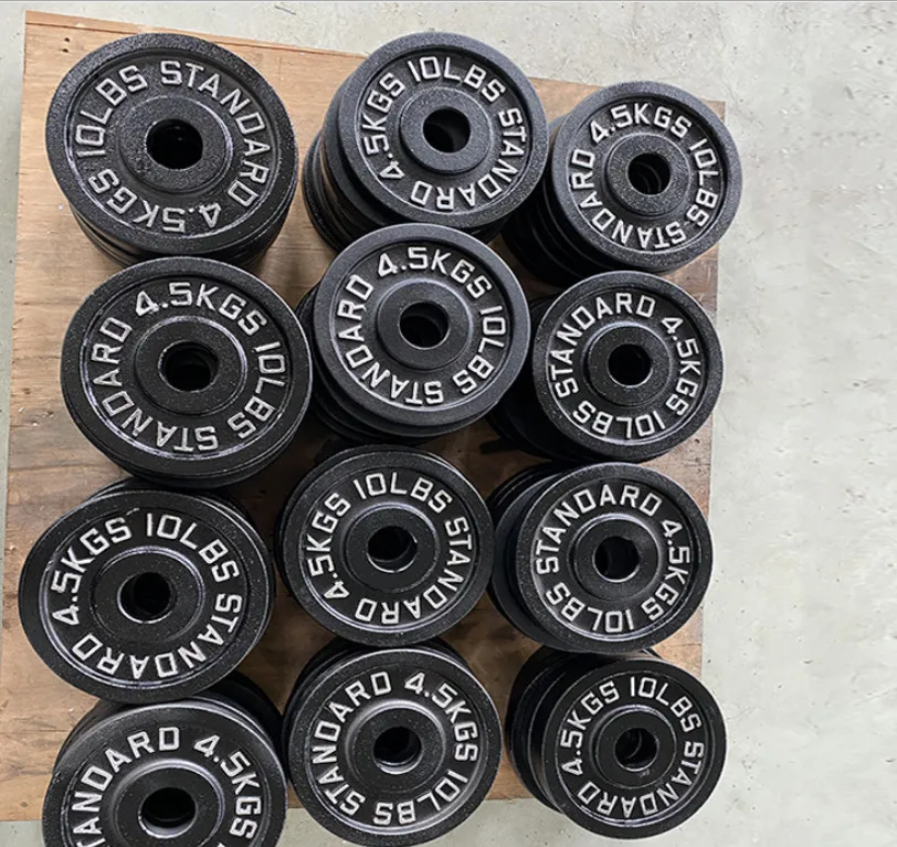 Body building fitness sport flexible cast iron work out barbell plate