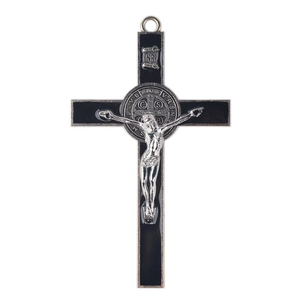 Jesus Christ Wall Crucifix Catholic Large Metal Cross Pendant Church Cathedral Decoration