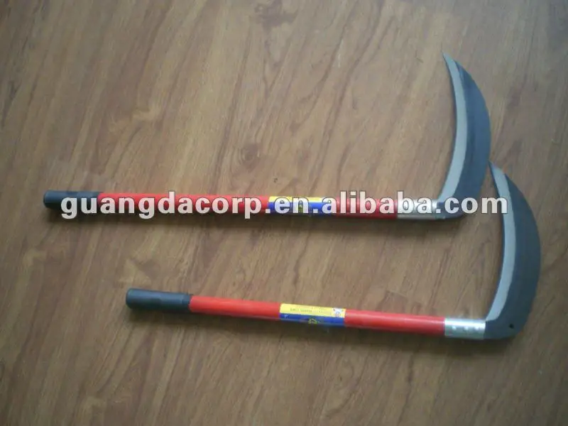 Japanese Sharp Edge  Brush Clearing Sickle with Carbon Steel Blade and wooden Handle