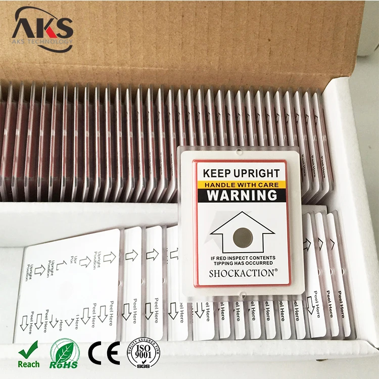 Tilt indicator Label single angle logistics leaning label