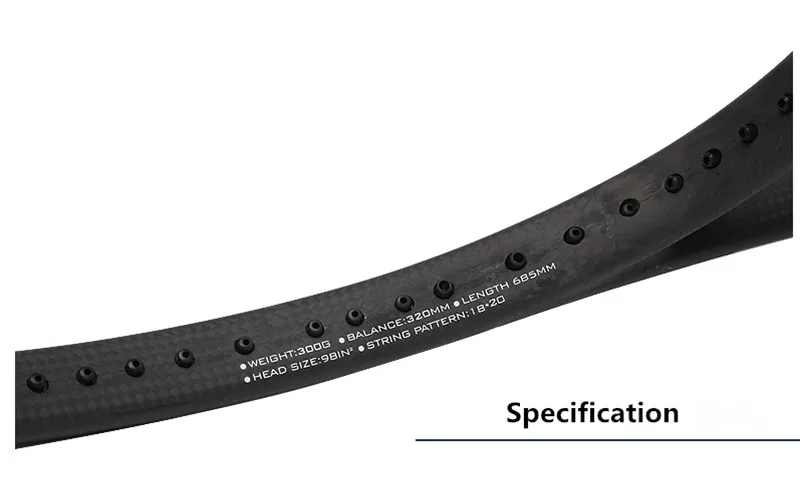 High modulus graphite/carbon fiber Tennis Racket with full 3K woven