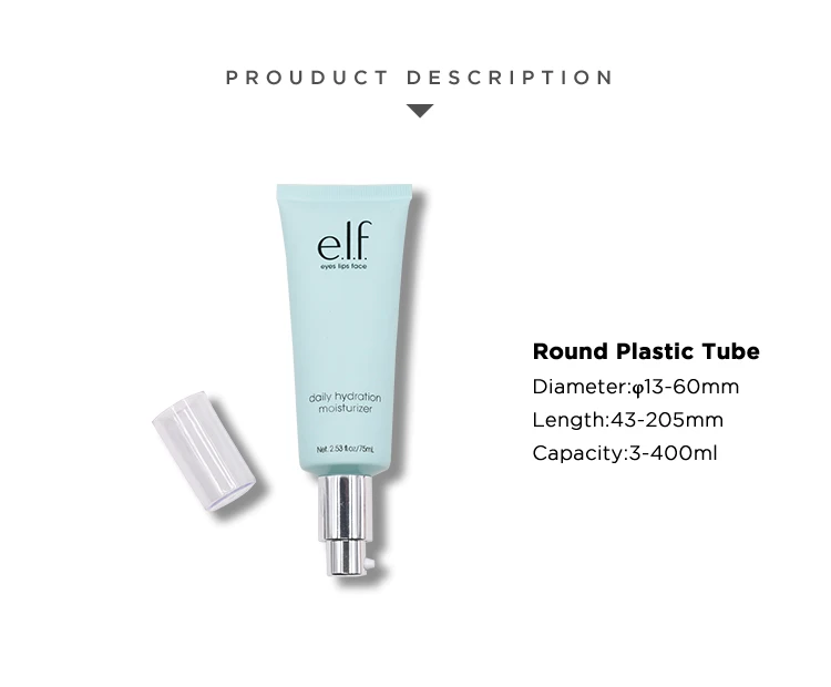 
Customized plastic tubes cosmetic foundation BB cream airless tube with pump 