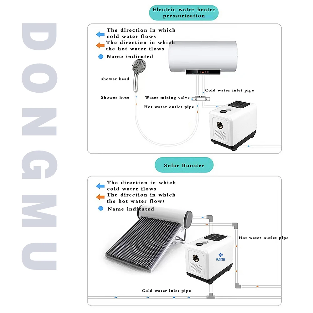 DM-BP400W-new центрифуга с помпой центробежный мини-220 В бесшумный отечественный умный усилитель горячего давления водяной насос постоянного