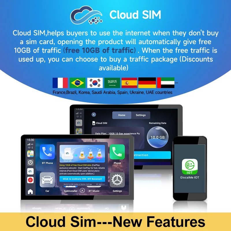 Custom Free 10G Cloud Cpc200 Tbox Plus 128G Carlinkit Smart Youtub Ai Box Dongle Wireless Carplay Adapter Android Auto Car Play