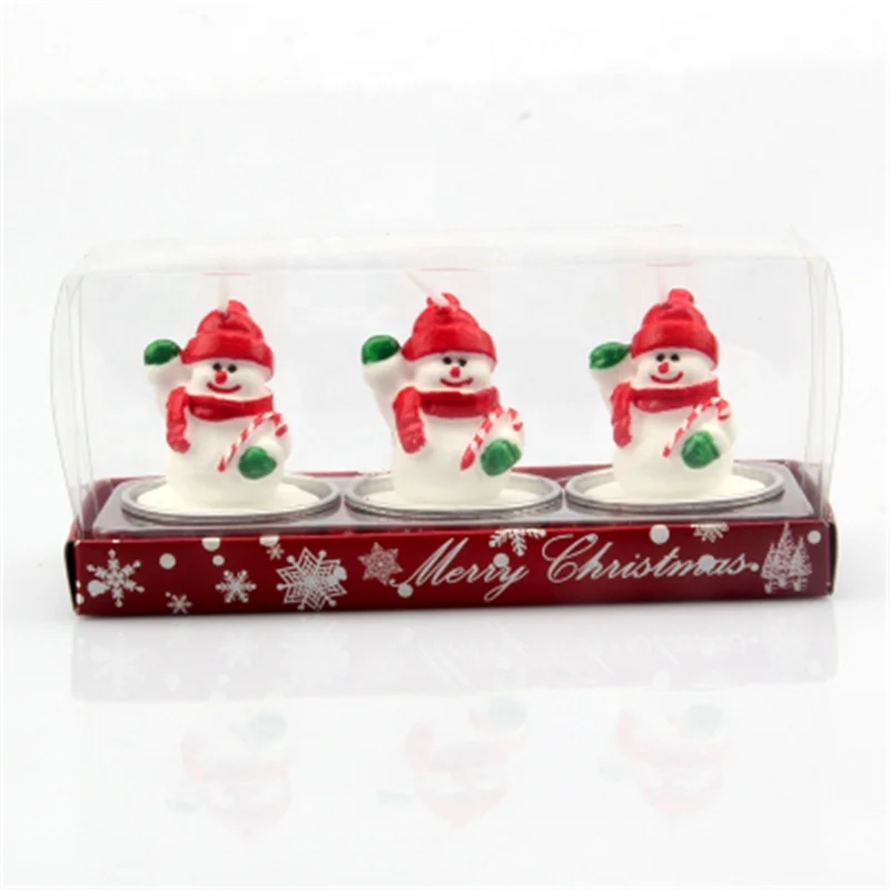 Factory Hot Sale Shaped scented Christmas Glasses Party Candles Decor Light