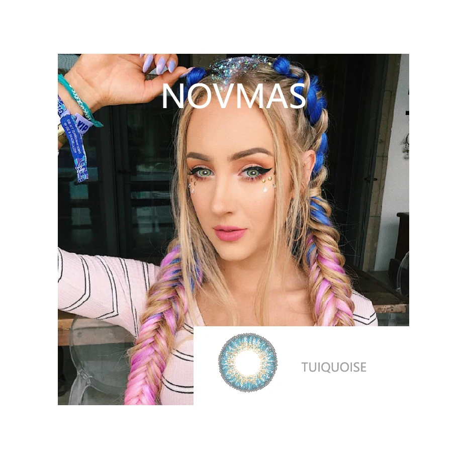 Novmas Color Fresh Contact Lens Hazel Eye Contact Lenses Wholesale Yearly Soft Dreamlike Colored Lenses