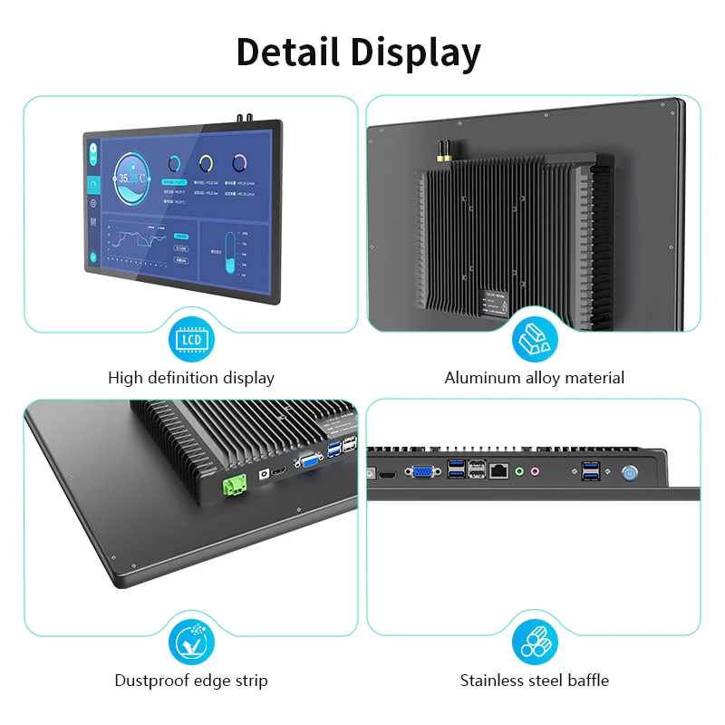 Industrial Panel Pc Manufacturer Industrial Dust Proof  Touch Screen Panel Pc Piesia 15.6 Inch Industrial Panel Pc