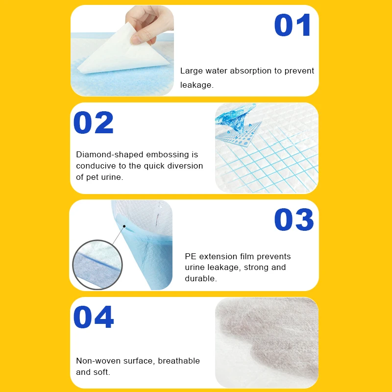 Wholesale China Factory Water Uptake Remove Odor Disposable Pet Training Pad