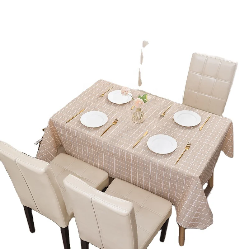 Мягкая Водонепроницаемая квадратная скатерть Andeya в клетку PEVA, одноразовая легкая Роскошная простая модная скатерть в клетку, новинка 2023