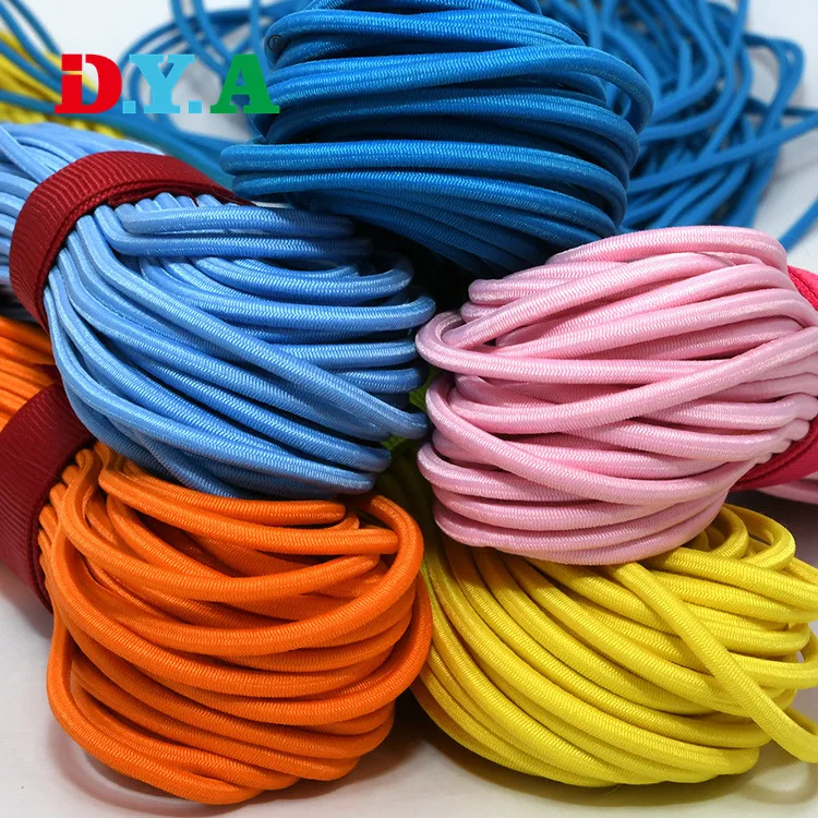 Wholesale high quality custom colorful round 0.8mm 1mm 1.2mm 1.5mm 1.8mm 2mm elastic cord for pant garment