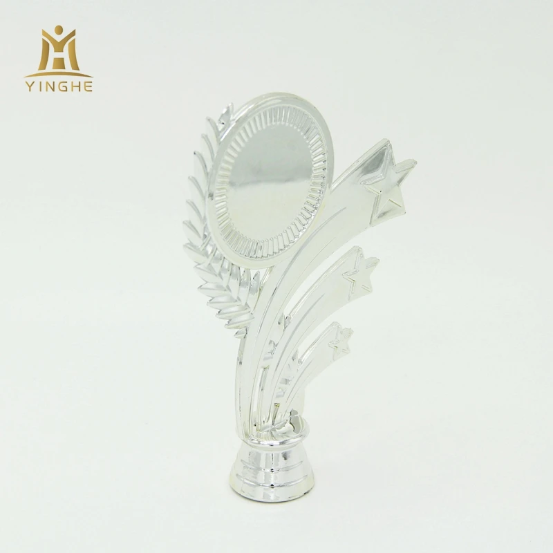 Custom plastic award silver trophies parts for champion