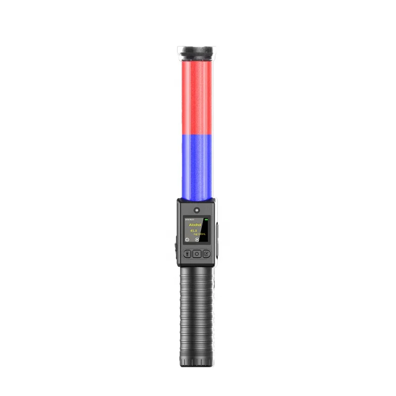 Customize Professional Electronic Whistle Flashlight Hand Held Breath Analyser Breathalyzer Digital Alcohol Tester