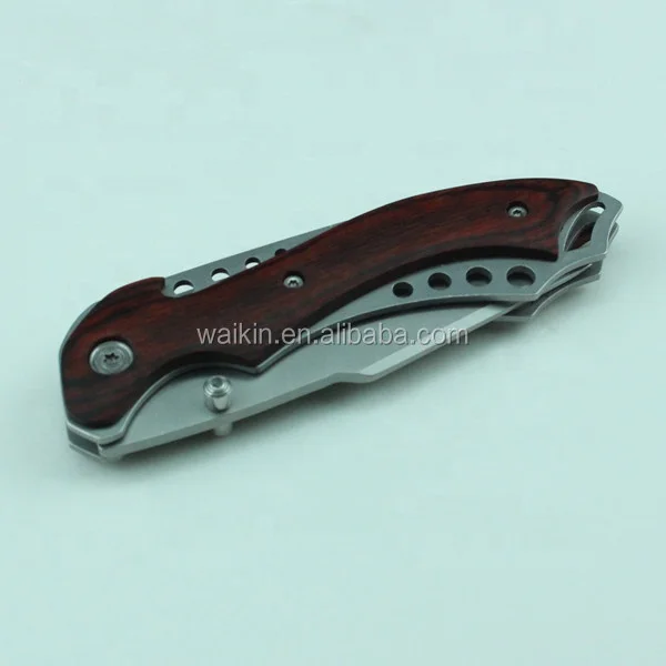 Professional Rosewood Handle Camping Survival Folding Pocket Knife for Outdoor