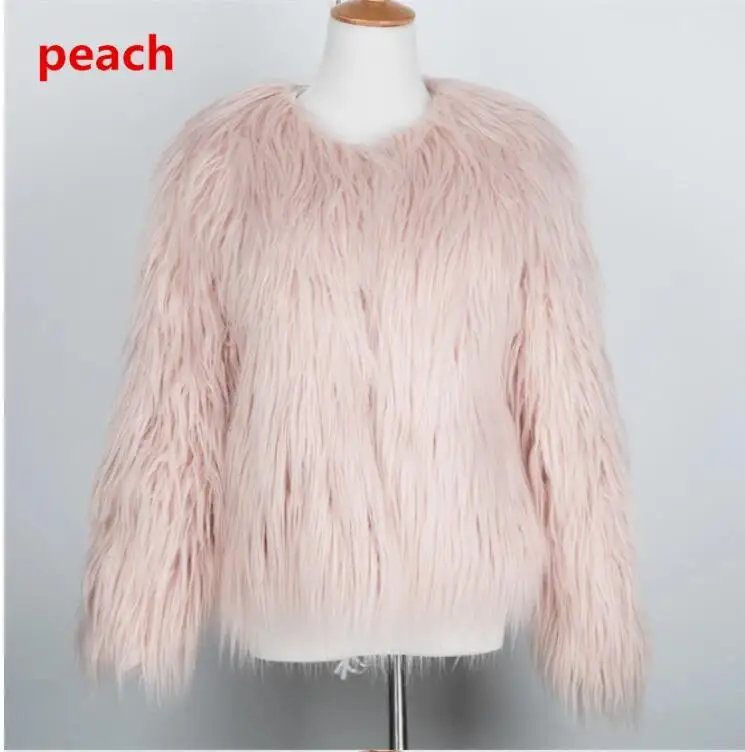 Imitation fur coat female coat European and American fashion fur warm long hair