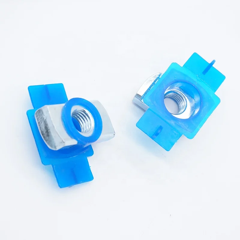 Solar Fastener Zinc Plated Carbon Steel Combo Nut Washer Channel Nut Strut Channel Nuts With Plastic Wing