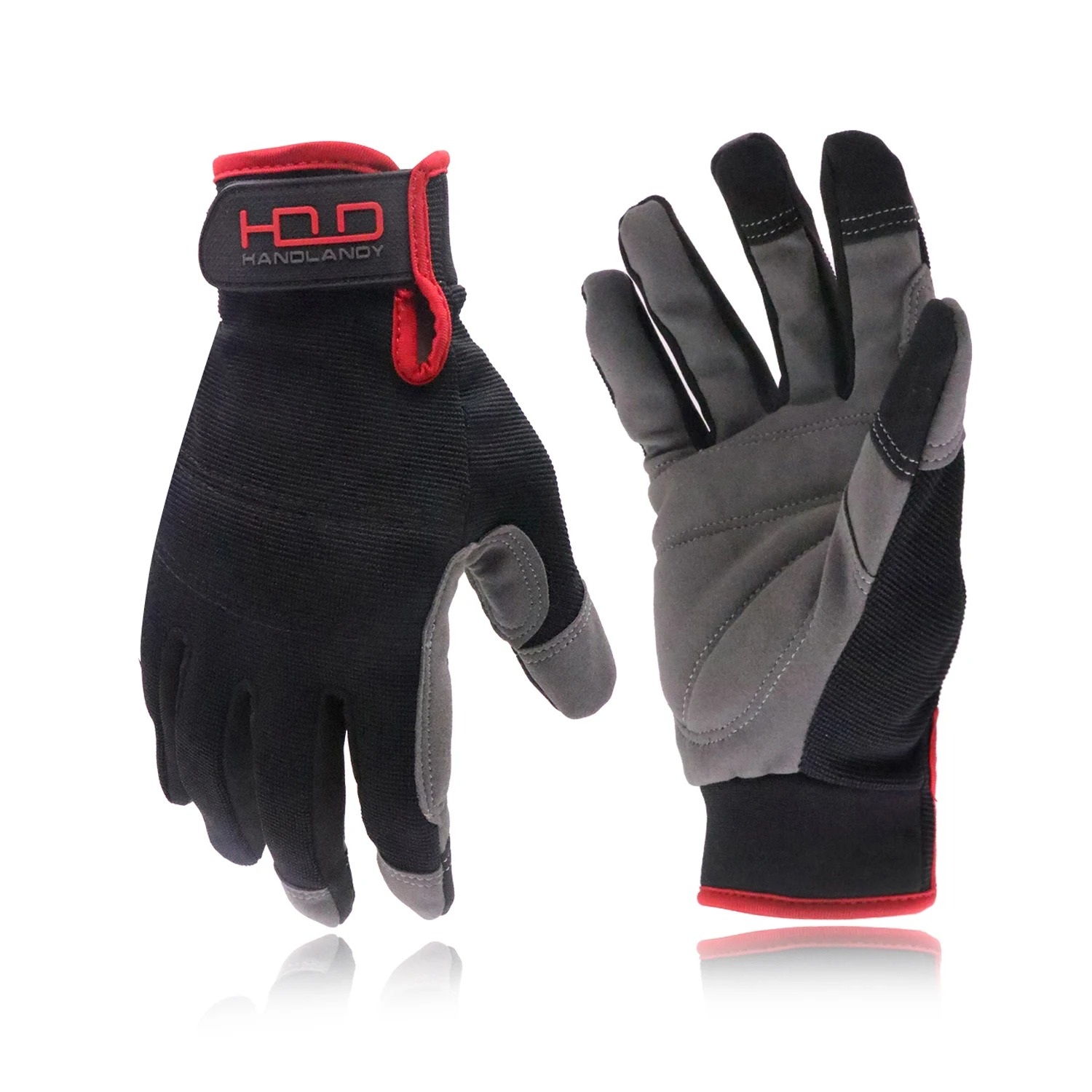HANDLANDY Utility Synthetic Leather Wholesale Work Mechanics Touch Screen Work Safety Gloves