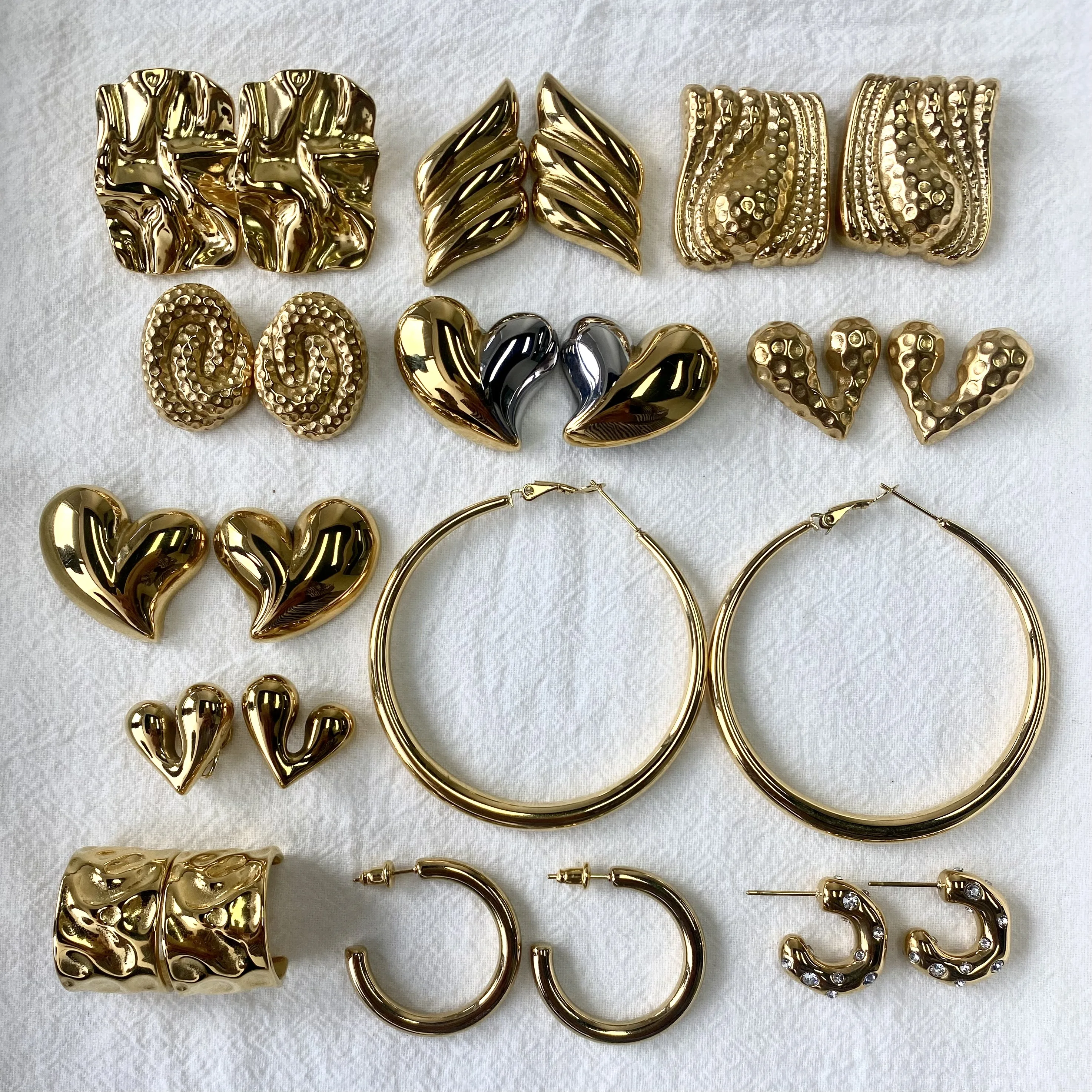 Серьги-гвоздики из нержавеющей стали 18 карат