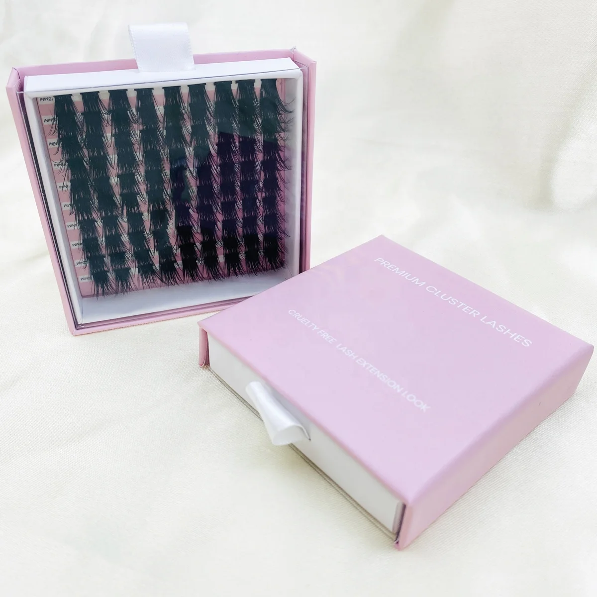 0.1mm matte DIY lashes Cluster lash extensions diy cluster lashes DD curl custom boxes diy eyelash extensions kit