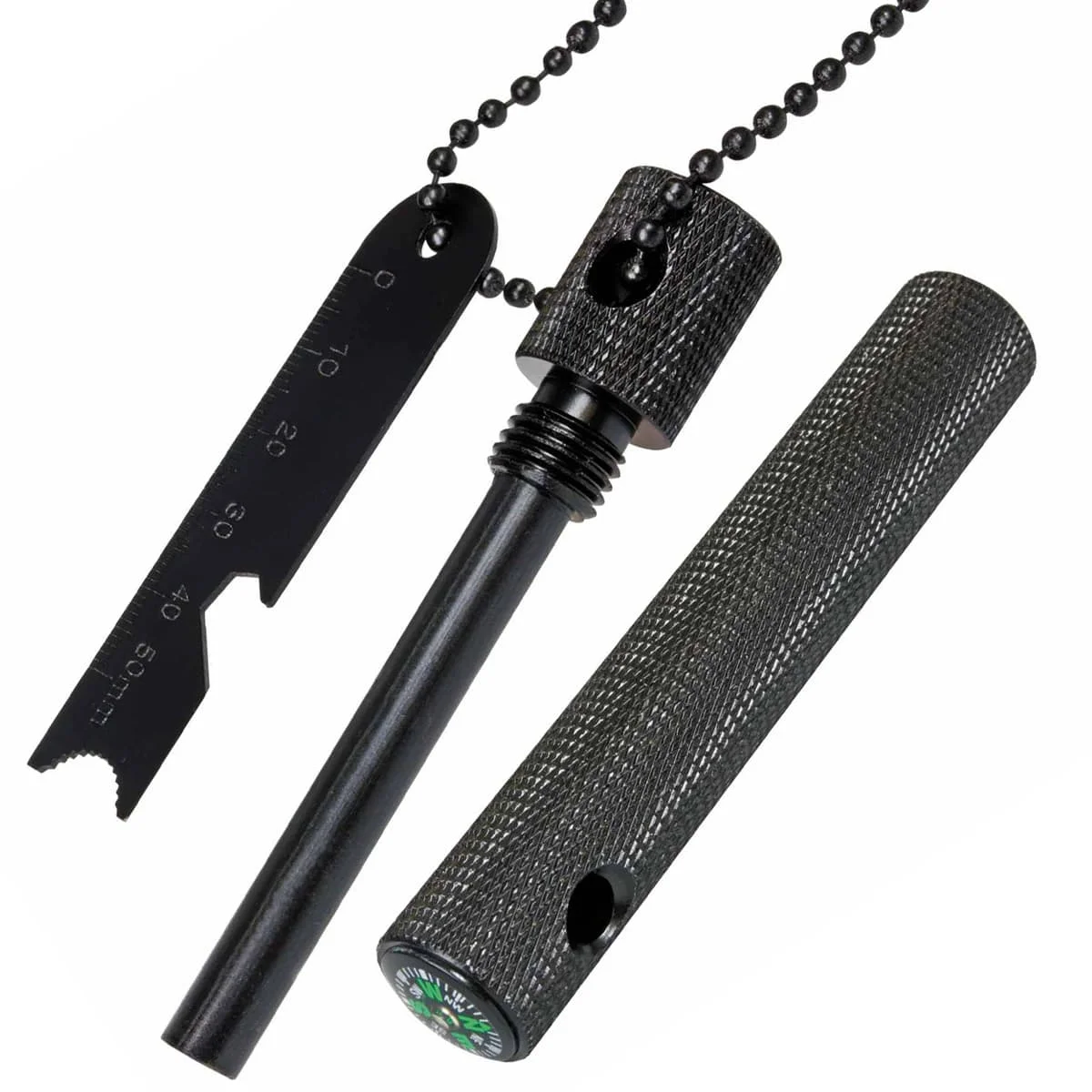 Camping Trekking products waterproof metal fire starter flint stone with keychain scraper
