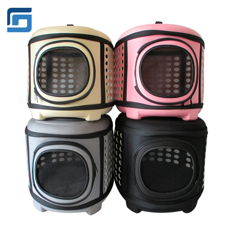 Reusable Eva Dog Carrier Pet Cages Carriers Knitted Fabric Tote Pets Carry Bag