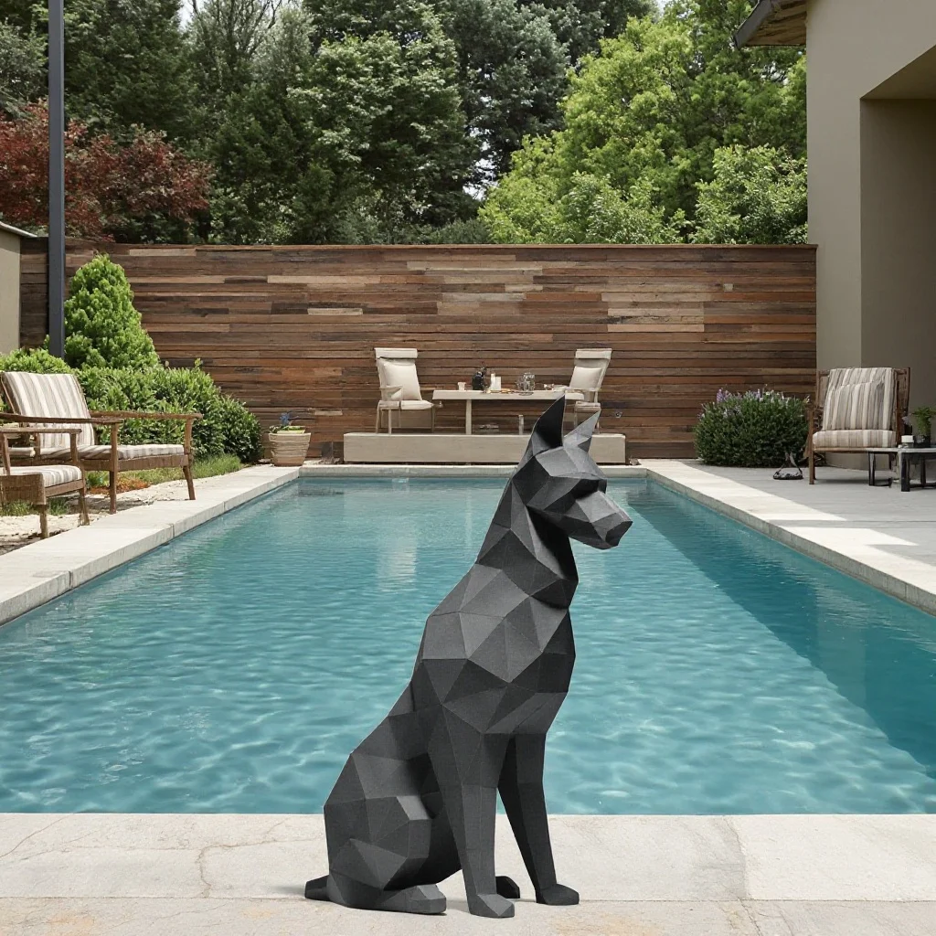 Sitting Doberman,3D Origami Paper DIY Handmade Art,Home Decor,Educational Interests,Holiday Parties,DIY Origami Paper Crafts