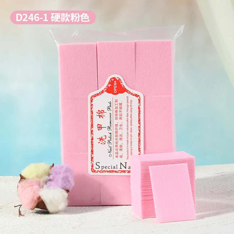 1Bag Cotton Nail Towel Gel Polish Remover Professional Salon  Manicure Lint-Free Wipes pads Nail polish remover lint tissue