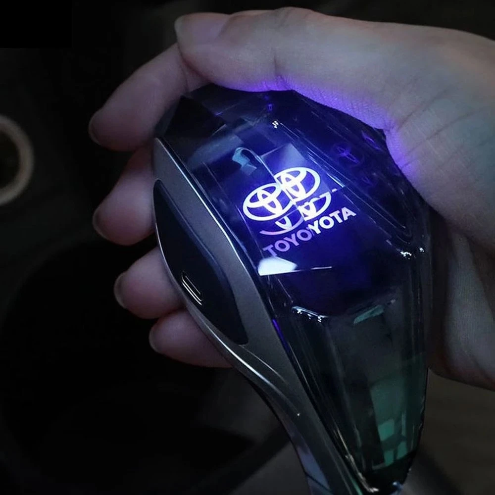 Suitable for Mazda Toyota Lexus Crown Crystal Shift Knob Gear Head 7 Color Touch LED Gear Lever Head Auto Parts Interior