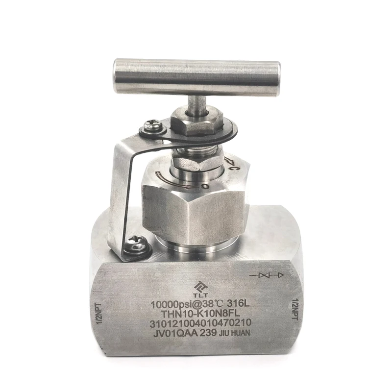 Screwed BSPT Forged Metering Gas Needle 1' Stop Valves hydraulic Pressure 1/2 Npt SS Female Hexagon Needle Valve