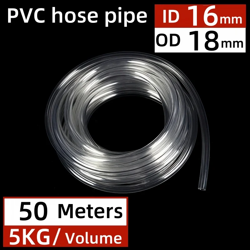 16mm Diameter PVC Flexible Pipe Hose Tube Transparent Water Tube clear Customize Available Hose Pipe Soft Tubing Plastic Tubing