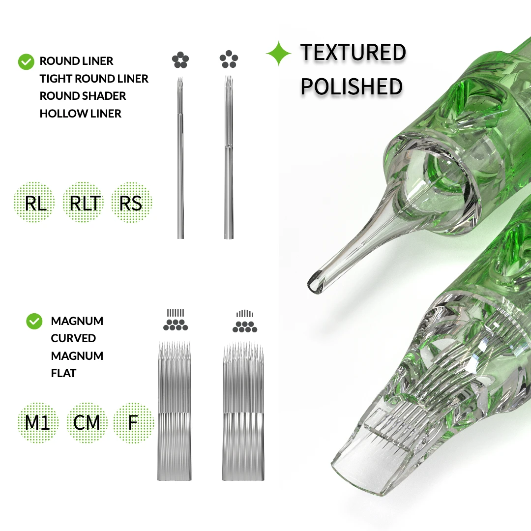 2025 Best Seller OEM Customized Tattoo Needles New Design Tattoo Cartridges Needles Premium Quality 316 Steel Tattoo Needle Tip