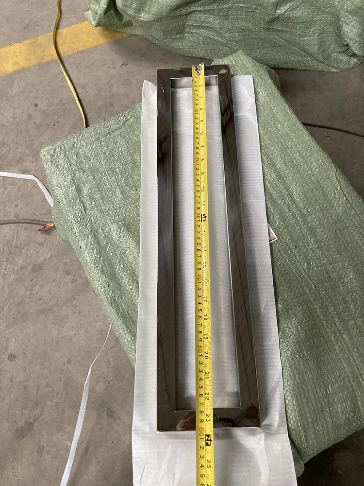 Glass Sliding Door O Shape Handle Stainless Steel Square Bar Tube Holder Handles Hardware Fittings