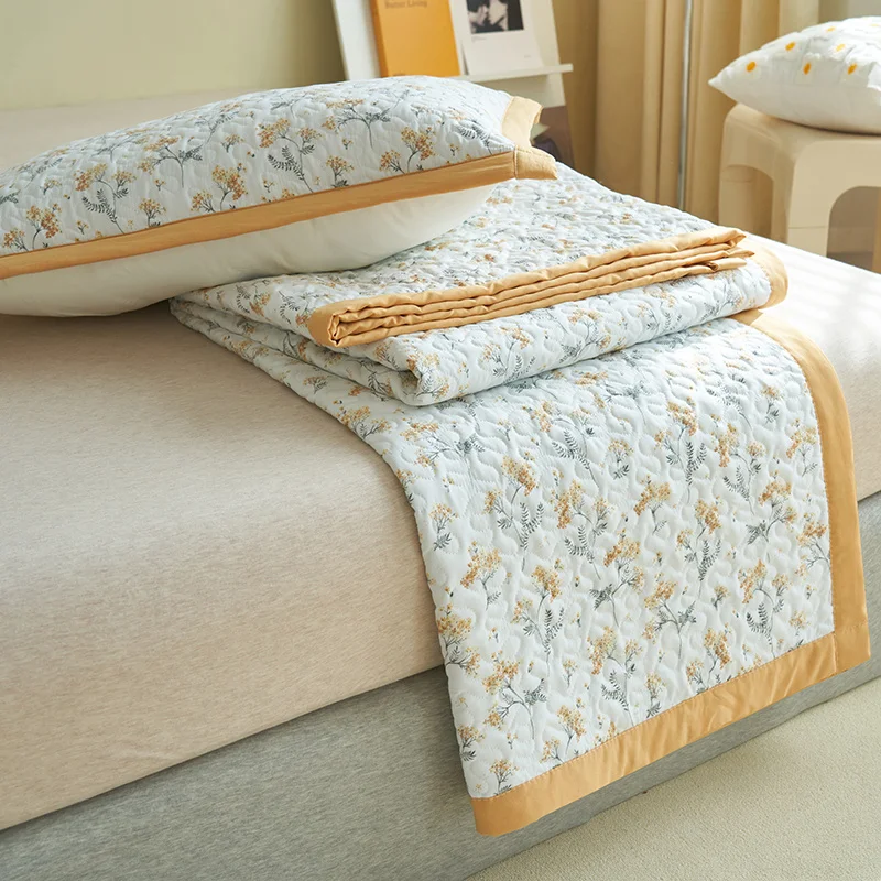 Printing Microfiber Bedspread Soft Summer Quilt Sets