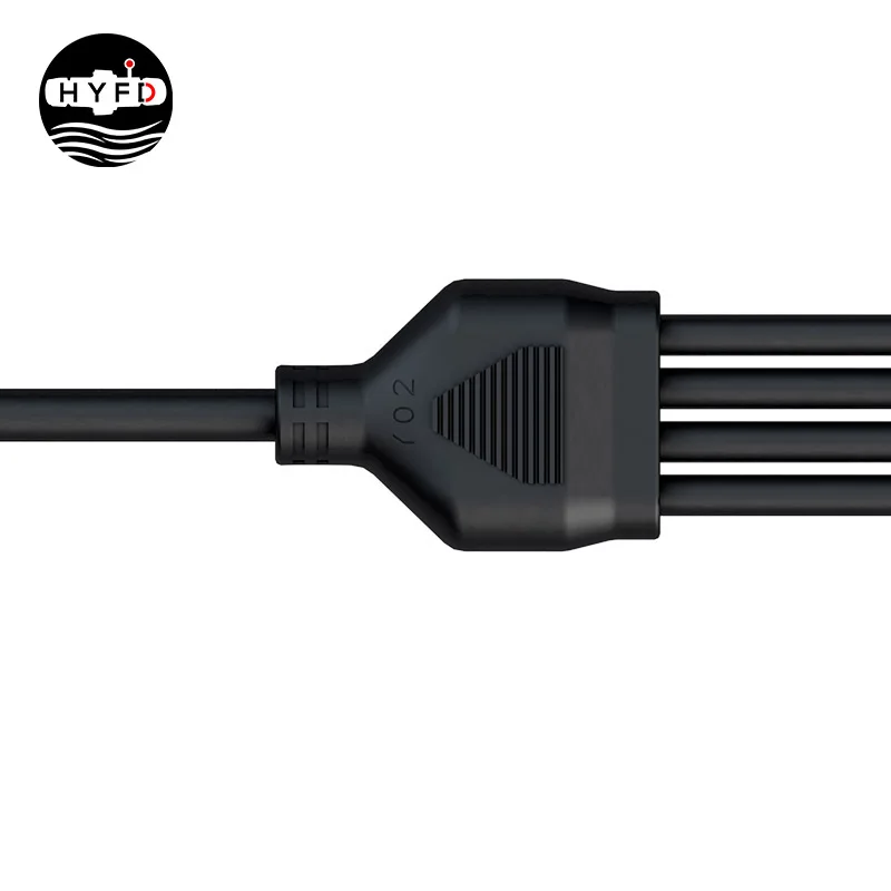 Support customization Y type cable splitter 2 3 pin IP67 waterproof connector