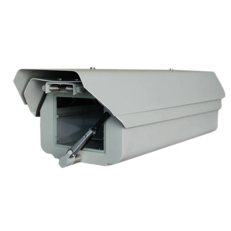 all-weather indoor/outdoor IP66 cctv camera enclosure with heater Fan Wiper sun-shield