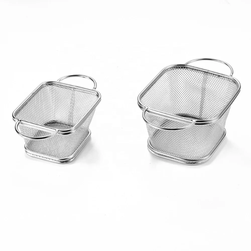 Mini French Deep Fryers Basket Net Mesh Fries Chip Kitchen Tool Stainless Steel In Stock