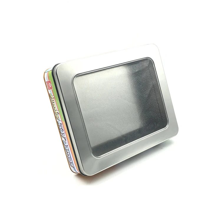 Hot Sale Square Metal Tin Box With Clear PVC Window Storage Boxes Metal Tin Boxes With Foam