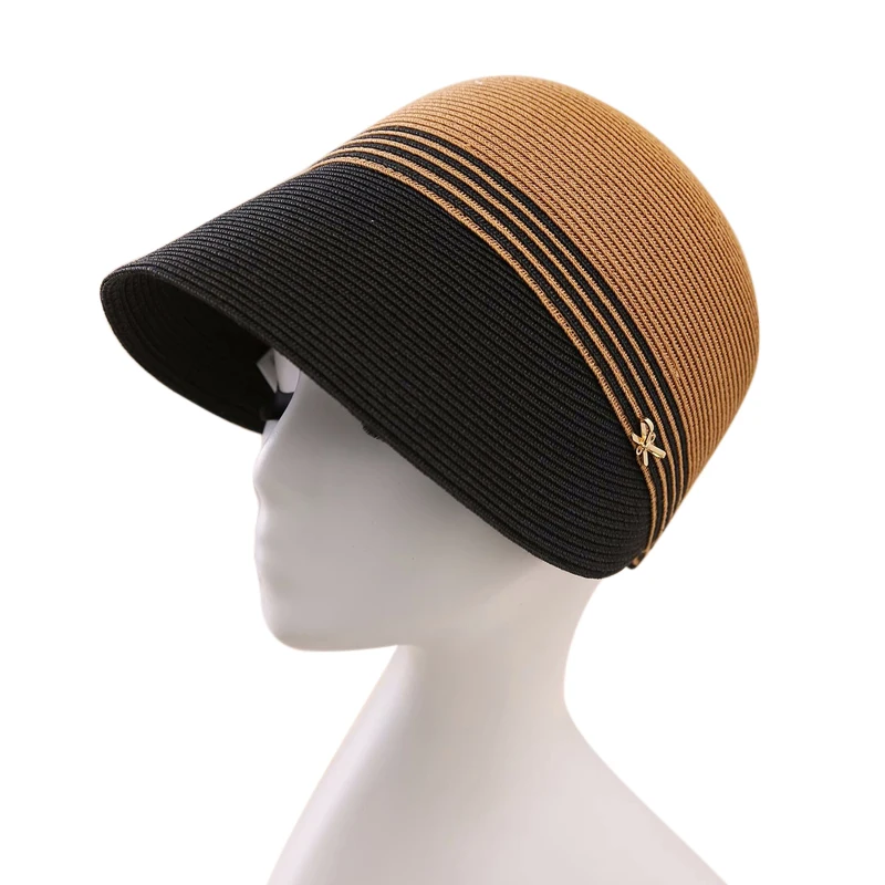 Wholesale Summer Women Straw Sun Visor Hats High Quality Fine Grass UV Protection Large Brim Equestrian Floppy Straw Beach Hat