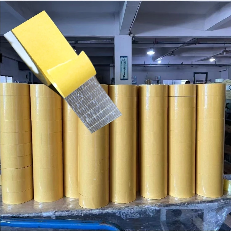 High Strength  environmentally friendly material	 fiber fix  Cross Fiber Glass Filament Double  Tape for fixing carpet