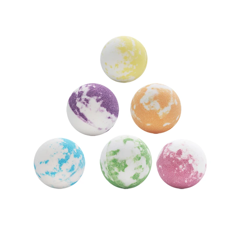OEM custom made Gift Set Wholesale  Vegan Natural Organic Bubble Fizzies salt Bath Ball Epsom Salt Colorful Fizzy Bath Bombs