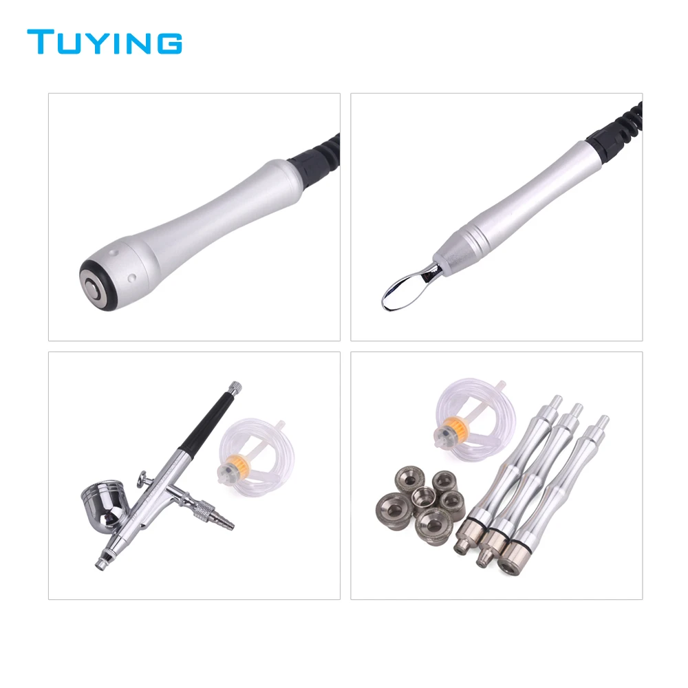 TUYING Skin Energy Activation Instrument 7 In 1 Oxygen Rf Cooling Dermabrasion Micro Current Facial Machine