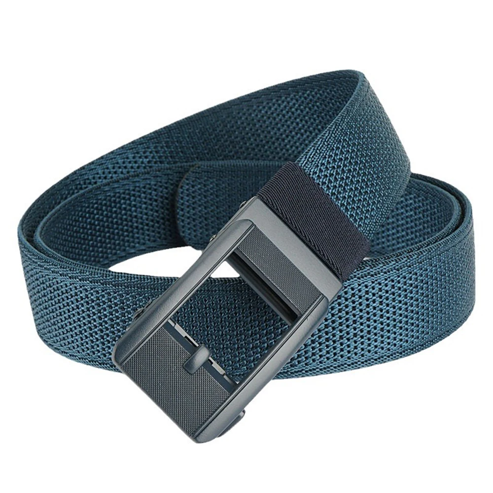 CUSTOM LOGO 3.8CM Wide Nylon Stretch Tactical Belt with Automatic Buckle Fabric Canvas Belts for Men