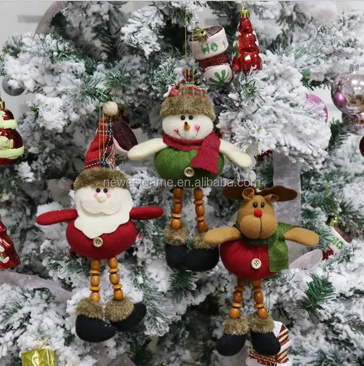 
2019 christmas toy pendant cute plush christmas gift for tree snowman elk doll free shipping 