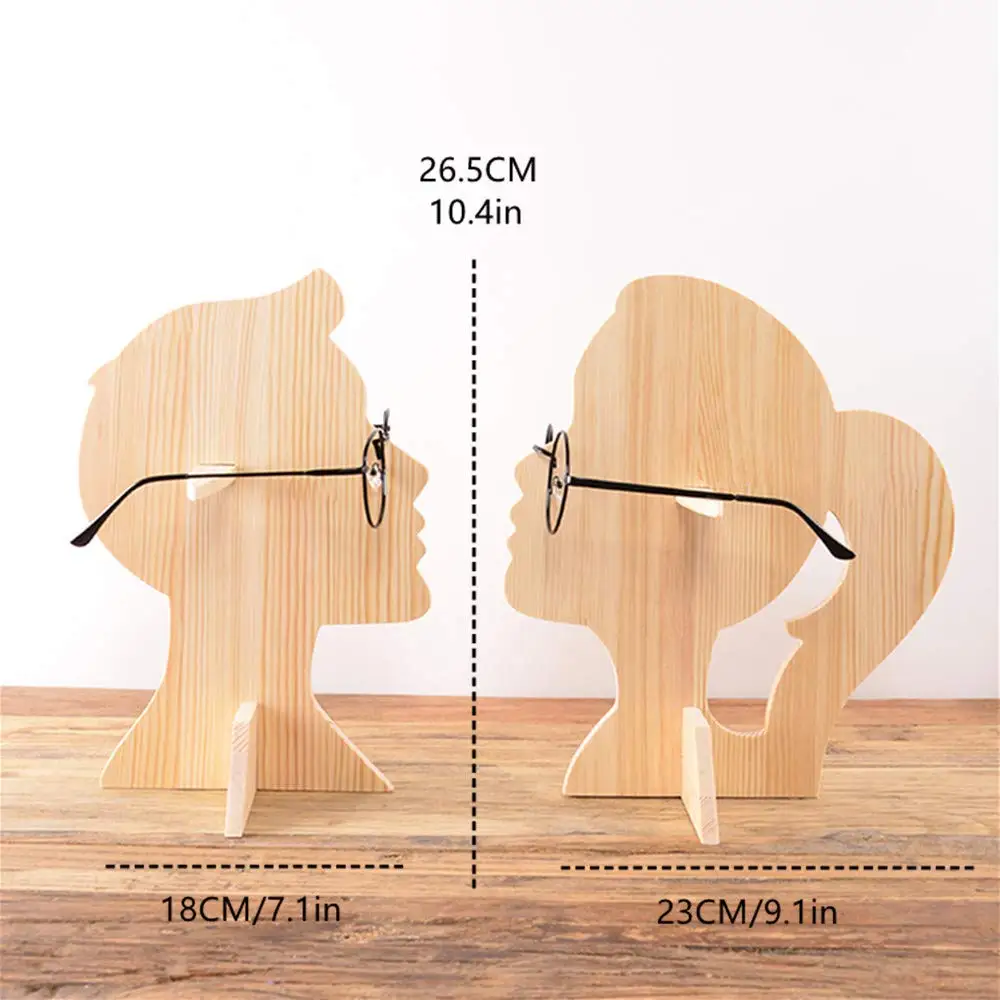 
Wood Carving Eyeglasses Spectacle Holder Stand Wooden Eyeglass Frame Rack Display Stand 