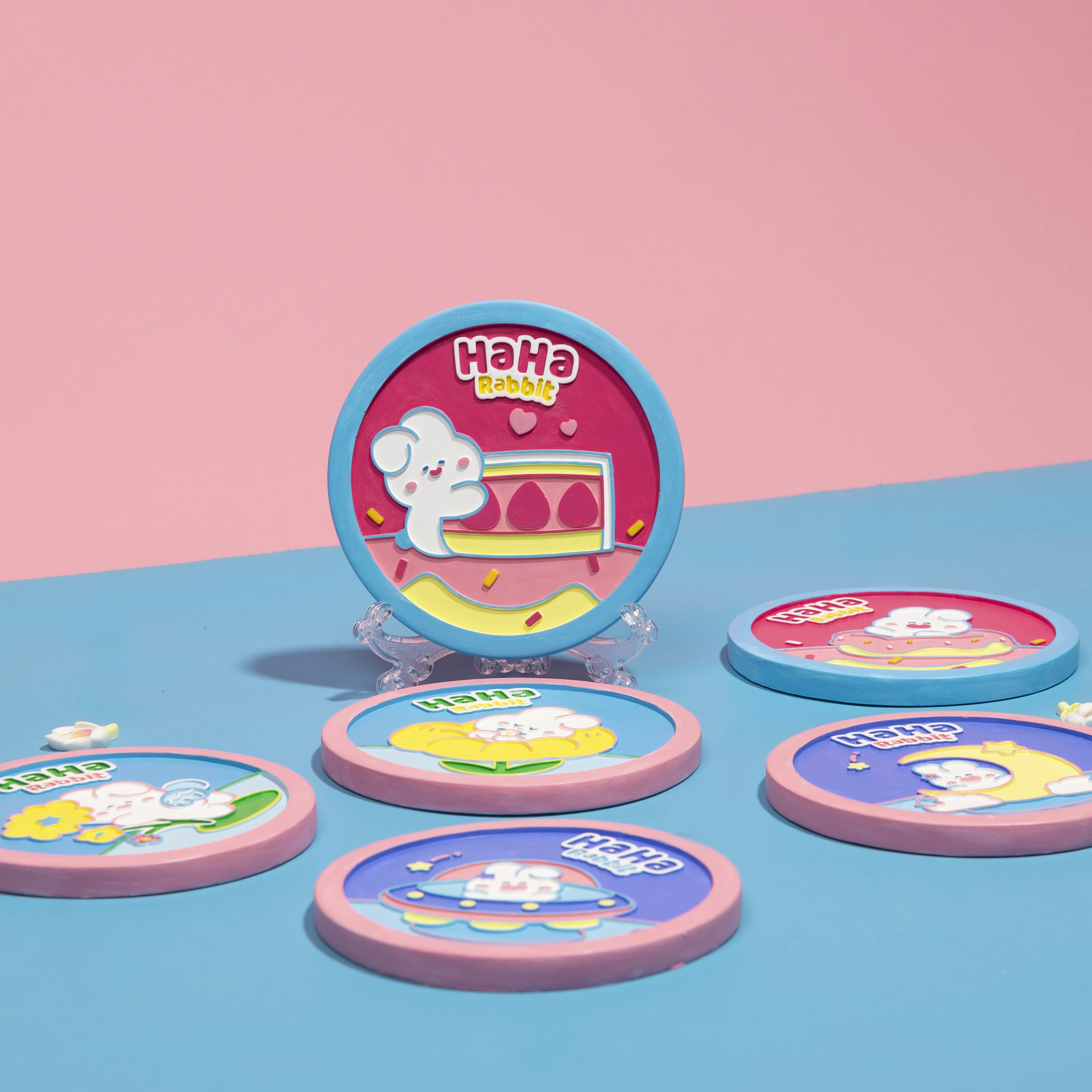 New product ideas 2024-Haha Rabbit diy children toy gypsum art Painting plaster craft drawing educational toy as gift for kid