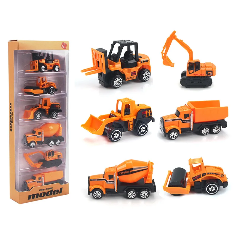 Hotsale Diecast Building Truck Set Metal Construction Vehicle 1:64 Scale Alloy Truck For Souvenir Gift For Boy Toys 6pcs/3pcs